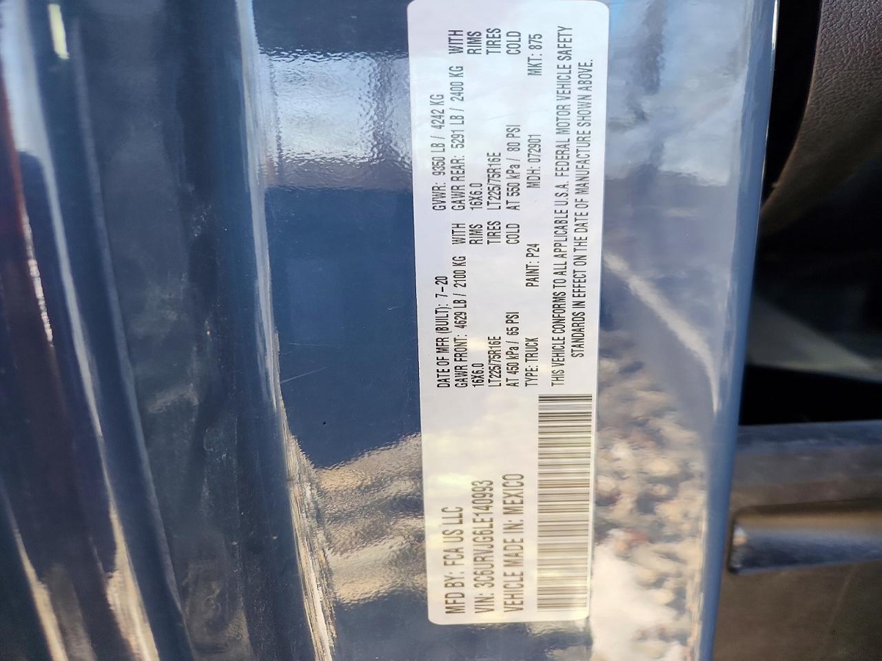 2020 Dodge RAM Promaster 3500 3500 High