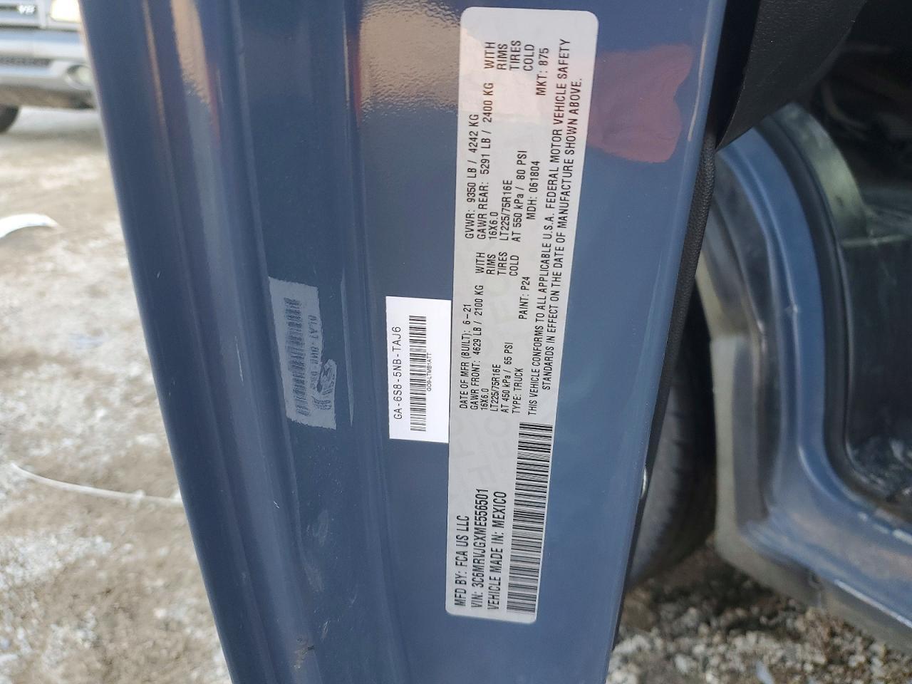 2021 Dodge Ram Promaster 3500