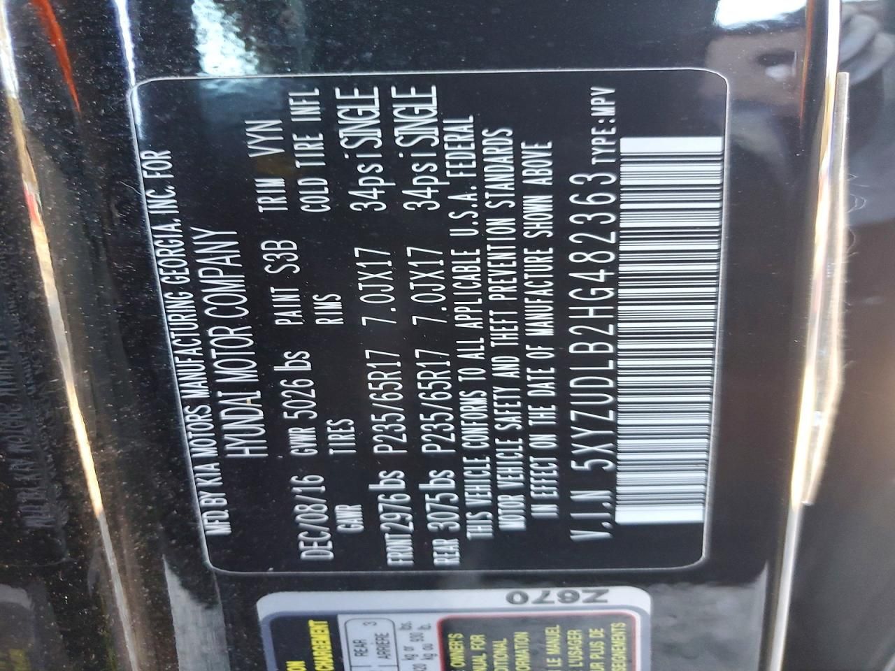 2017 Hyundai Santa fe Sport