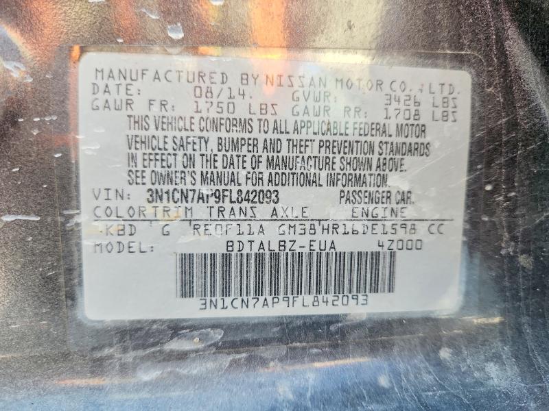 2015 Nissan Versa 1.6 sv