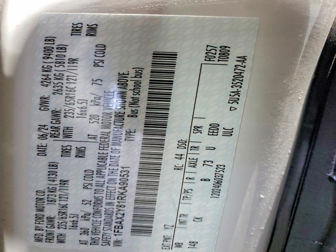 2024 Ford Transit T-350