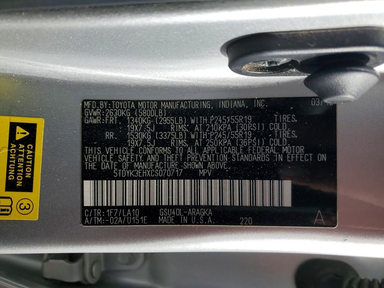 2012 Toyota Highlander Limited