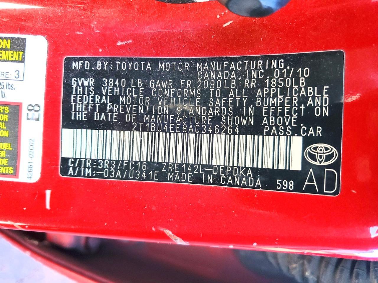 2010 Toyota Corolla Base
