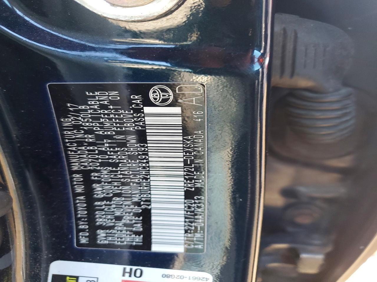 2017 Toyota Corolla l