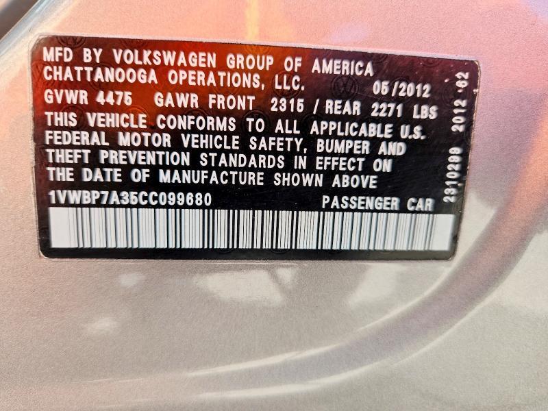 2012 Volkswagen Passat se