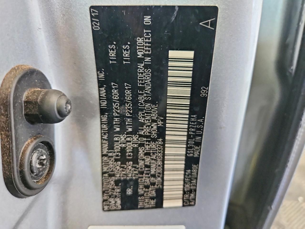 2017 Toyota Sienna le