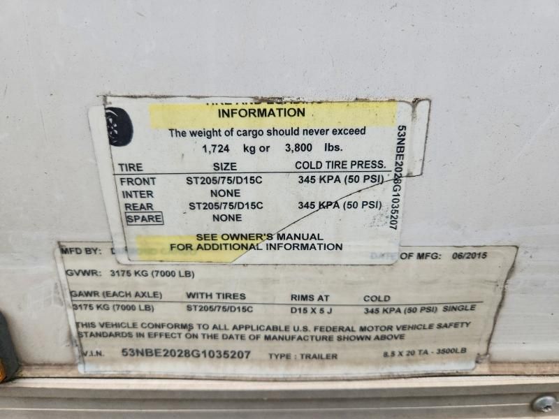 2016 Diamond Cargo 8.5x20ta Enclosed Cargo Trailer