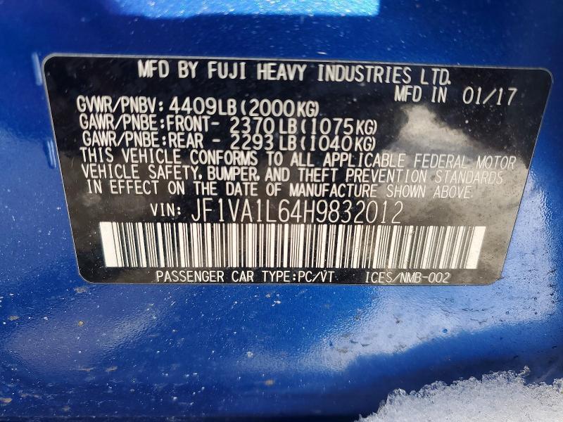 2017 Subaru Wrx Limited