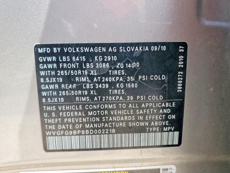 2011 Volkswagen Touareg Hybrid