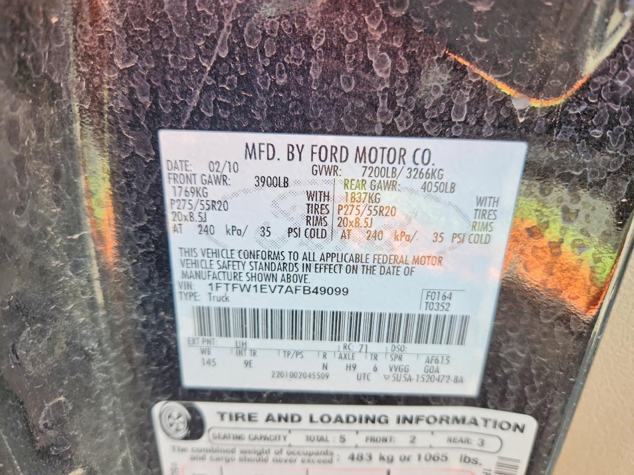 2010 Ford F150 Supercrew
