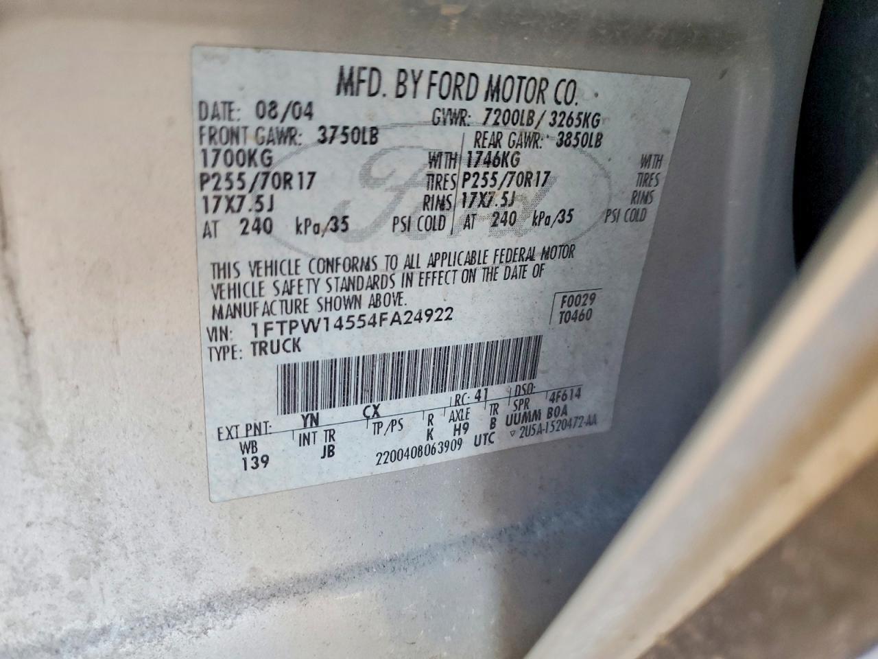 2004 Ford F150 Supercrew