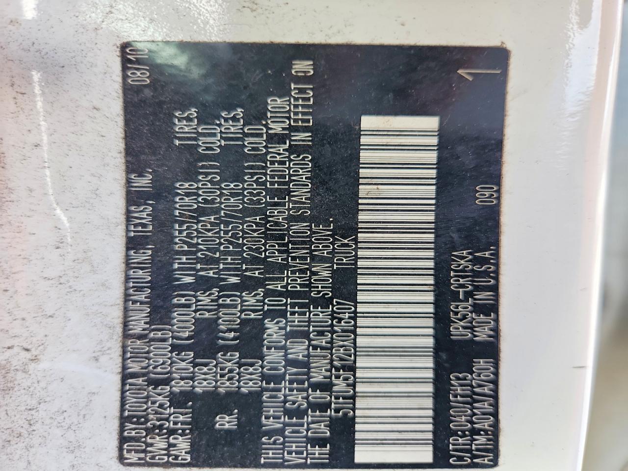 2011 Toyota Tundra Grade