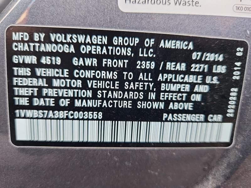 2015 Volkswagen Passat se