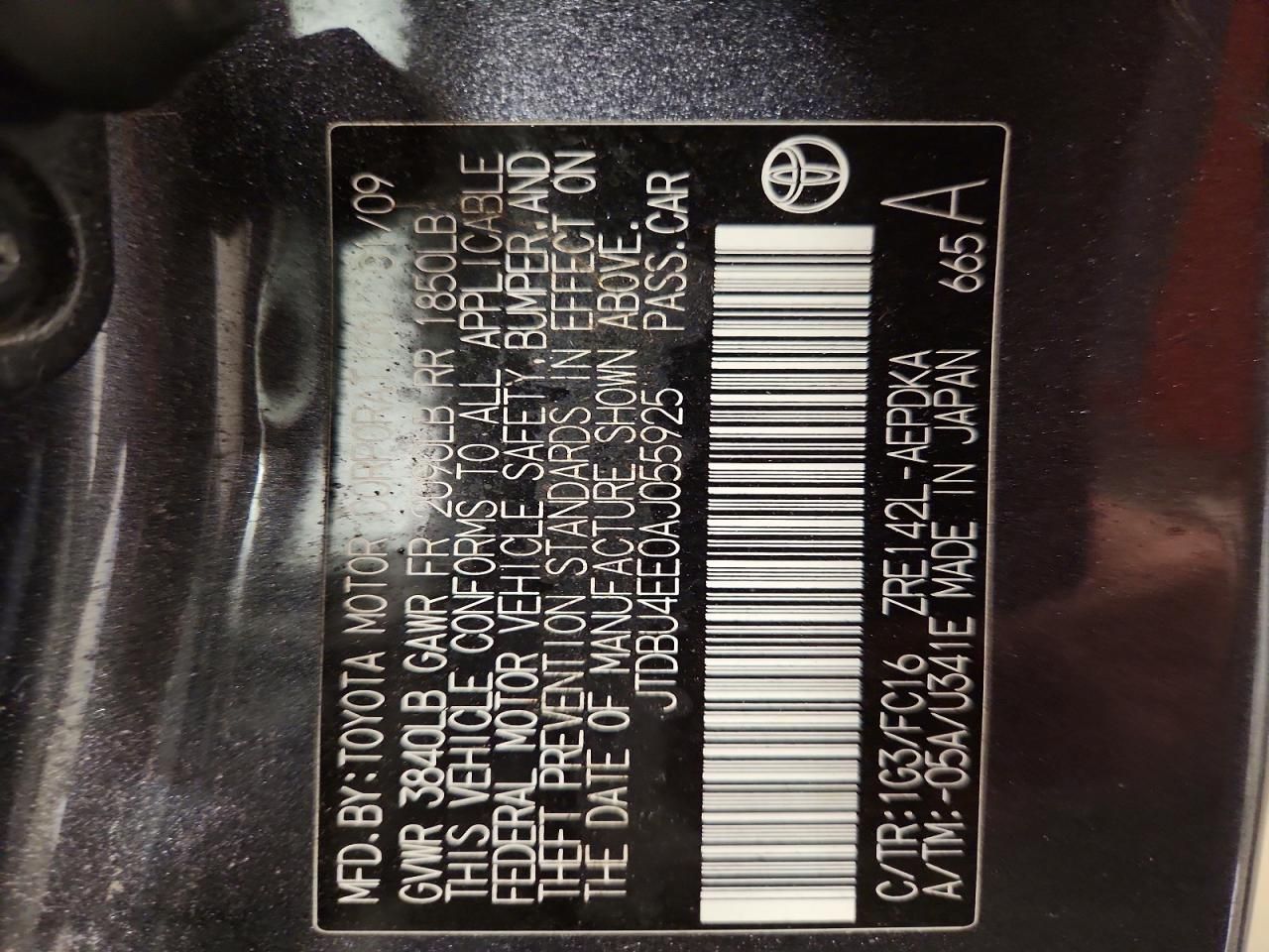 2010 Toyota Corolla le