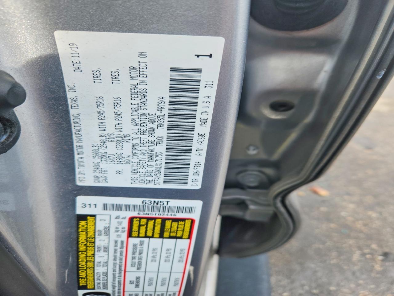 2020 Toyota Tacoma SR