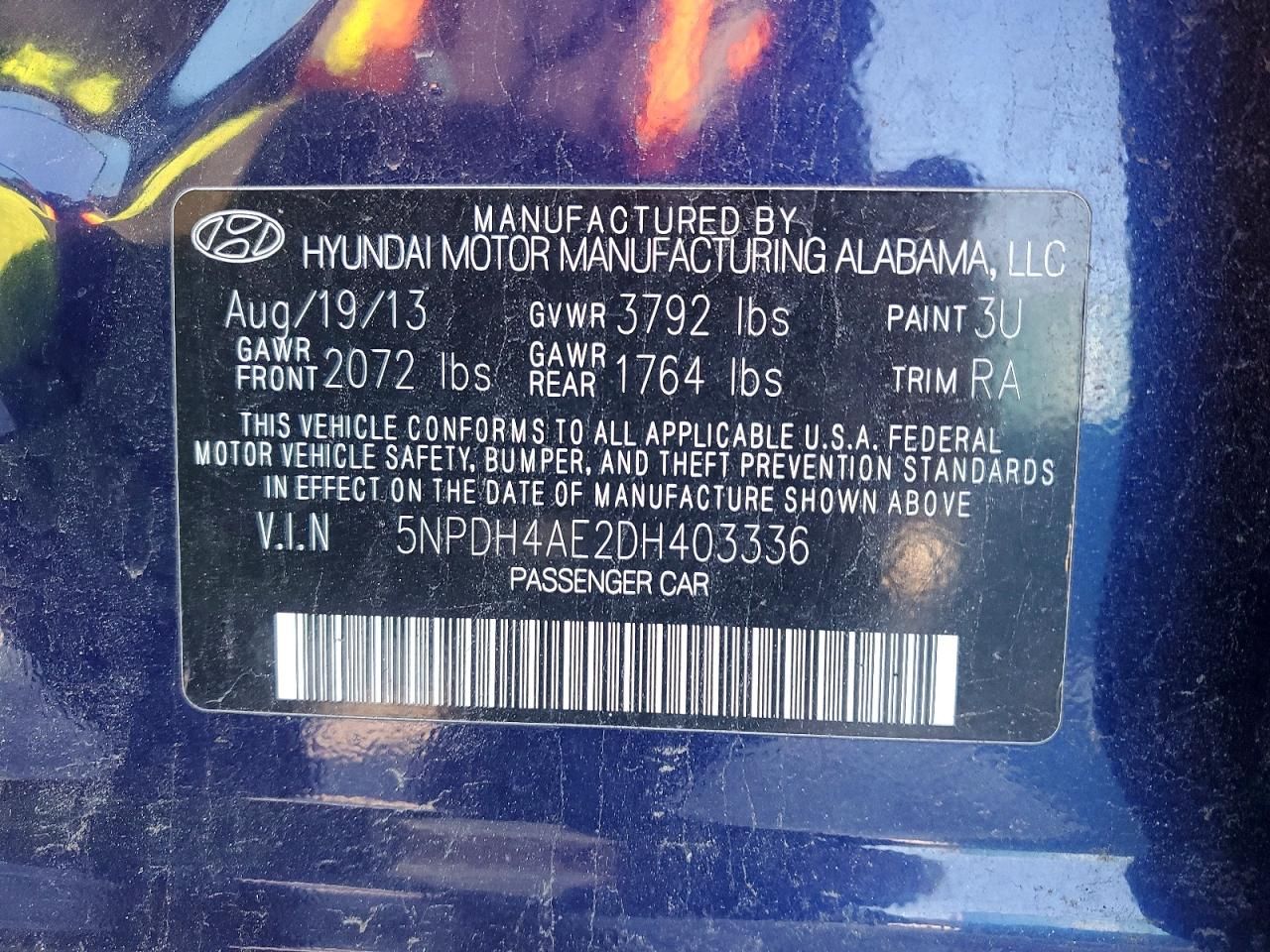 2013 Hyundai Elantra gls