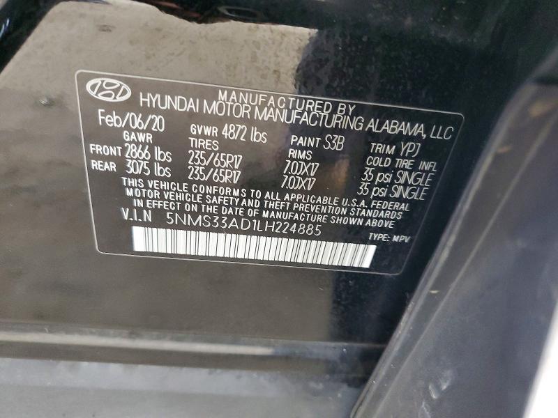 2020 Hyundai Santa fe sel