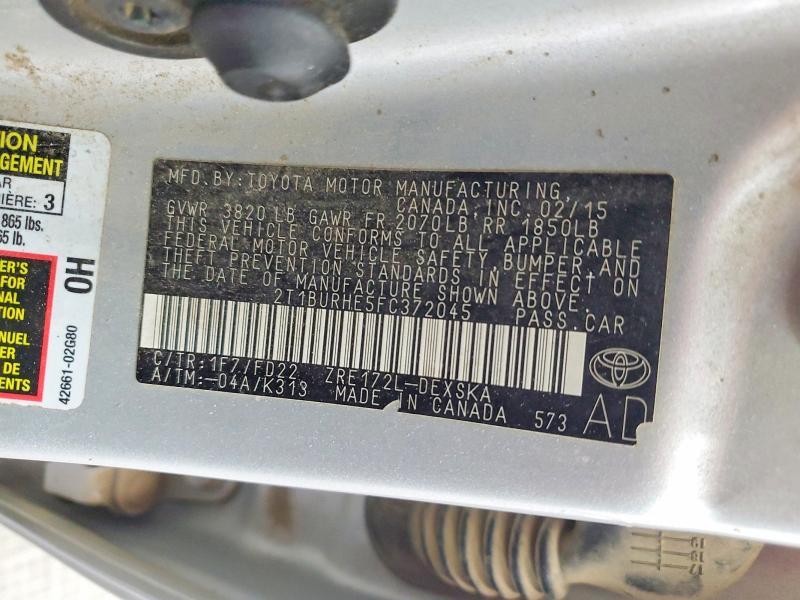 2015 Toyota Corolla s Plus