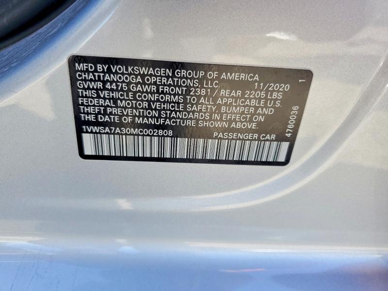 2021 Volkswagen Passat se