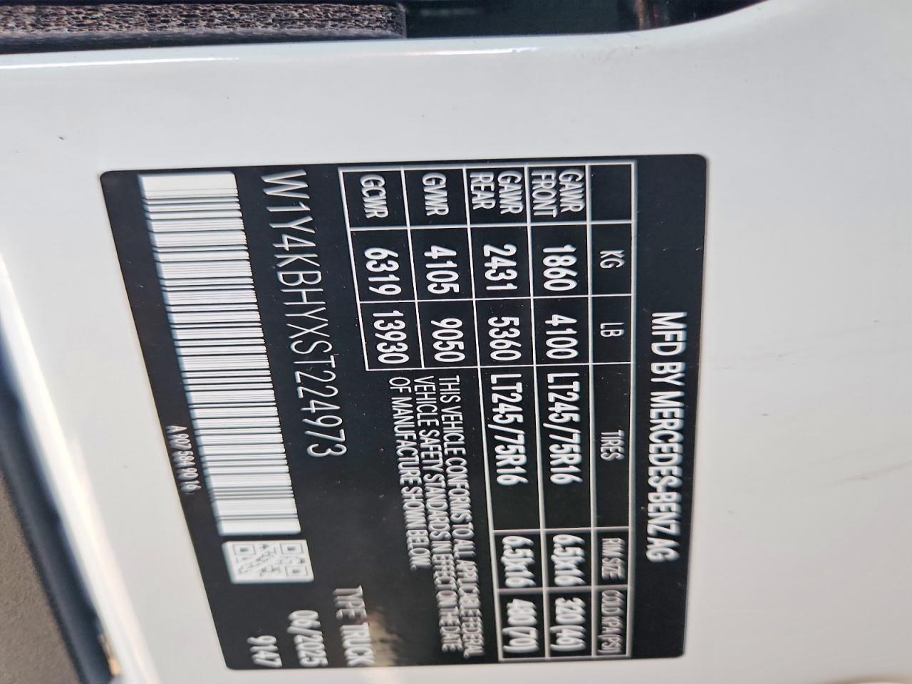2025 Mercedes-Benz 2025 Mercedes Benz Sprinter 2500 Utility / Service