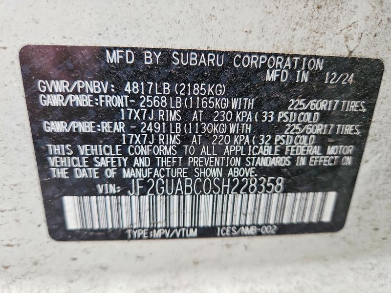 2025 Subaru Crosstrek Base