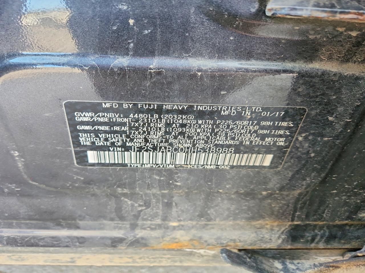 2017 Subaru Forester 2.5i