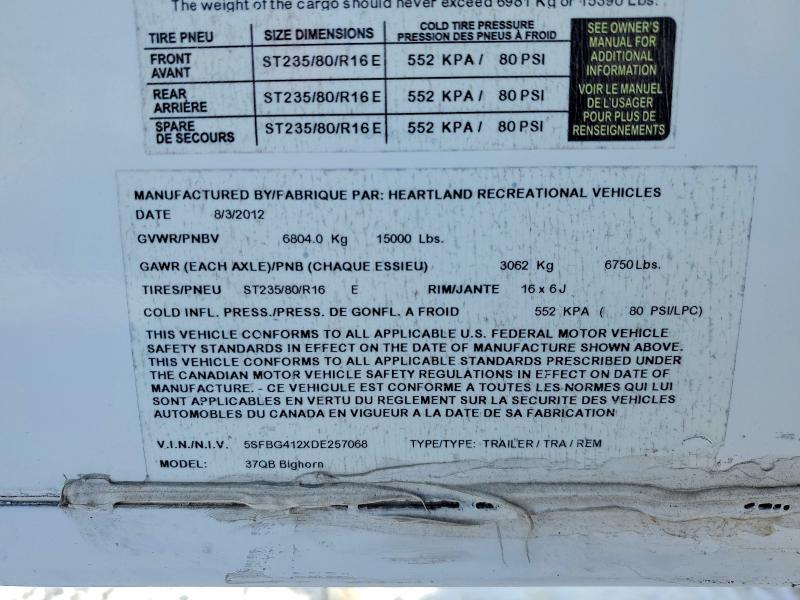 2013 Heartland Recreational Ve Silverado