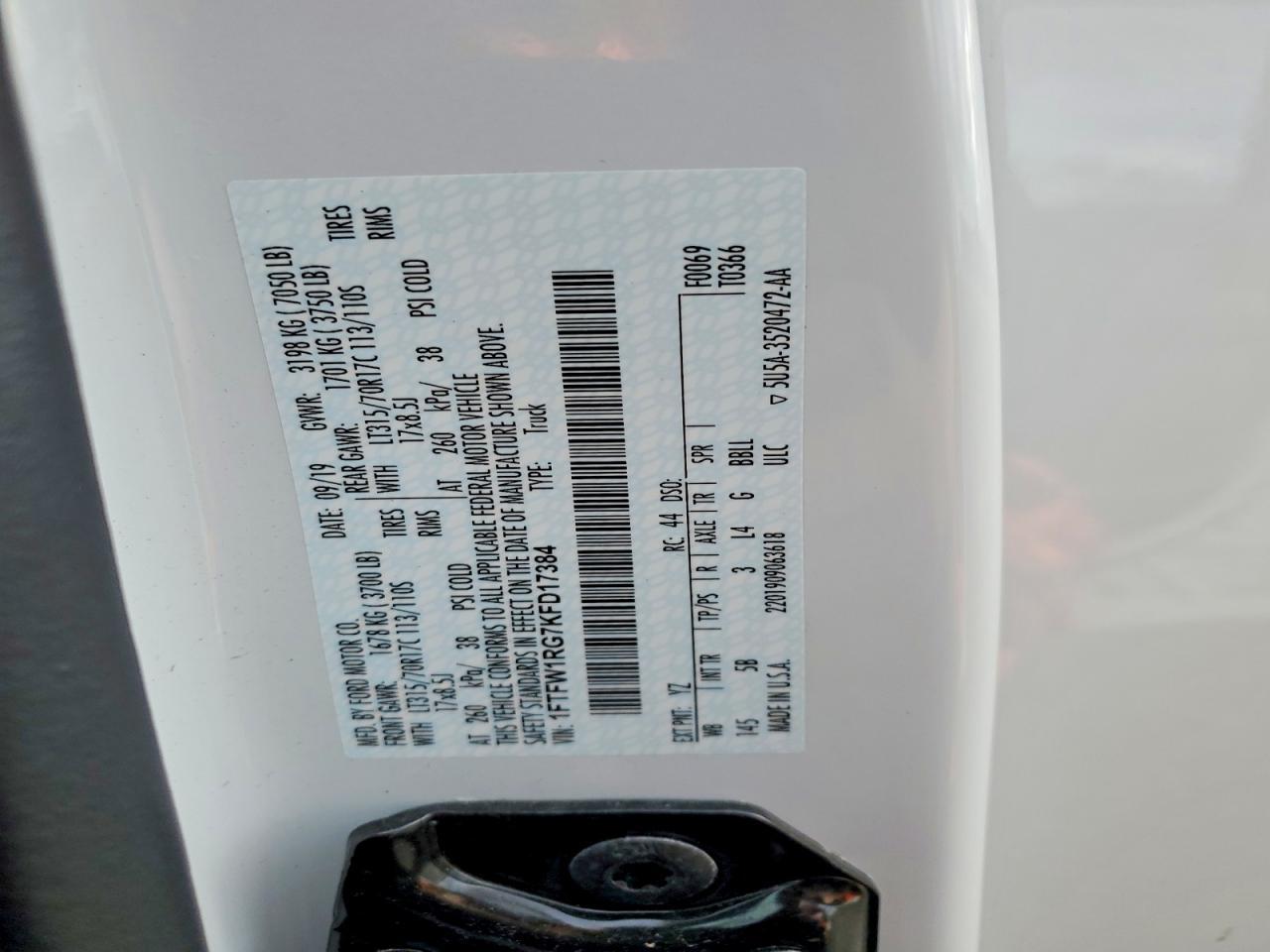 2019 Ford F150 Raptor