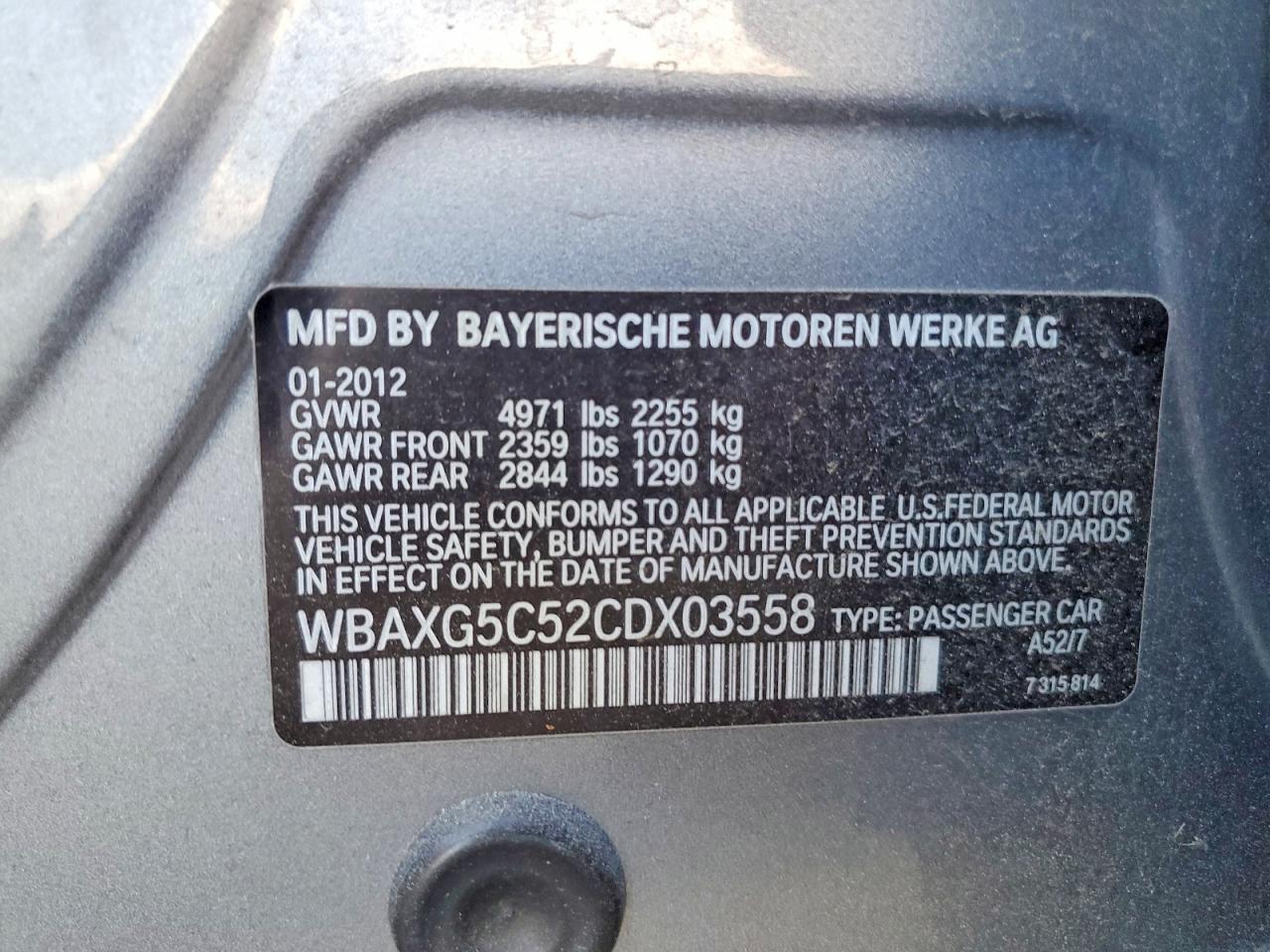 2012 BMW 528 i