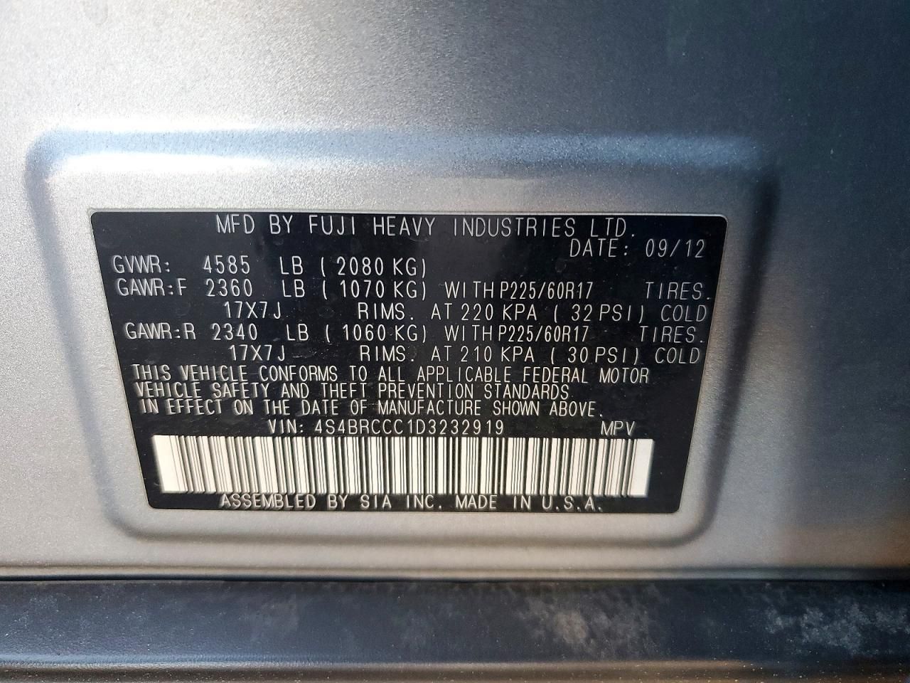 2013 Subaru Outback 2.5i Premium