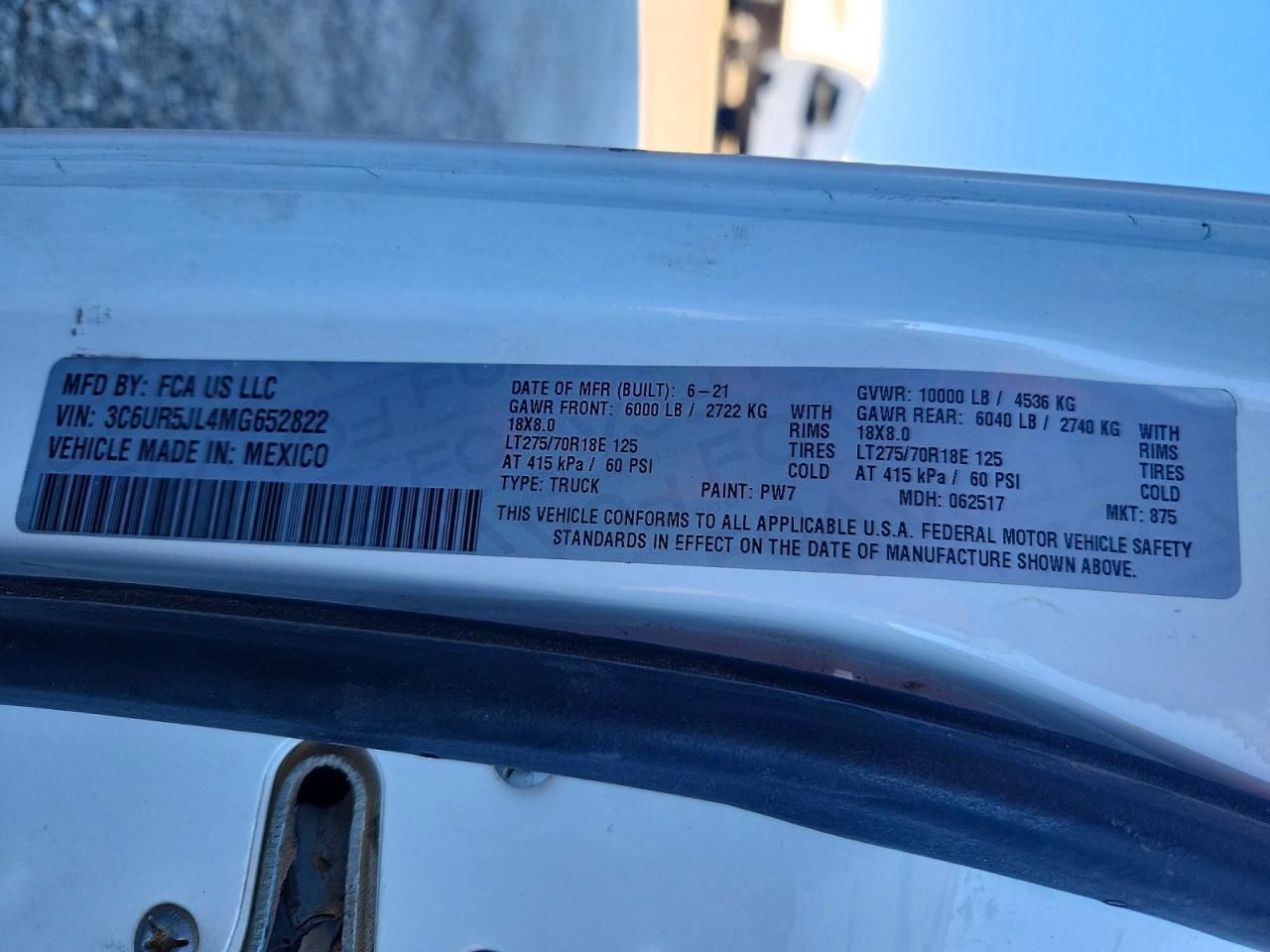 2021 Dodge RAM 2500 Flatbed Truck