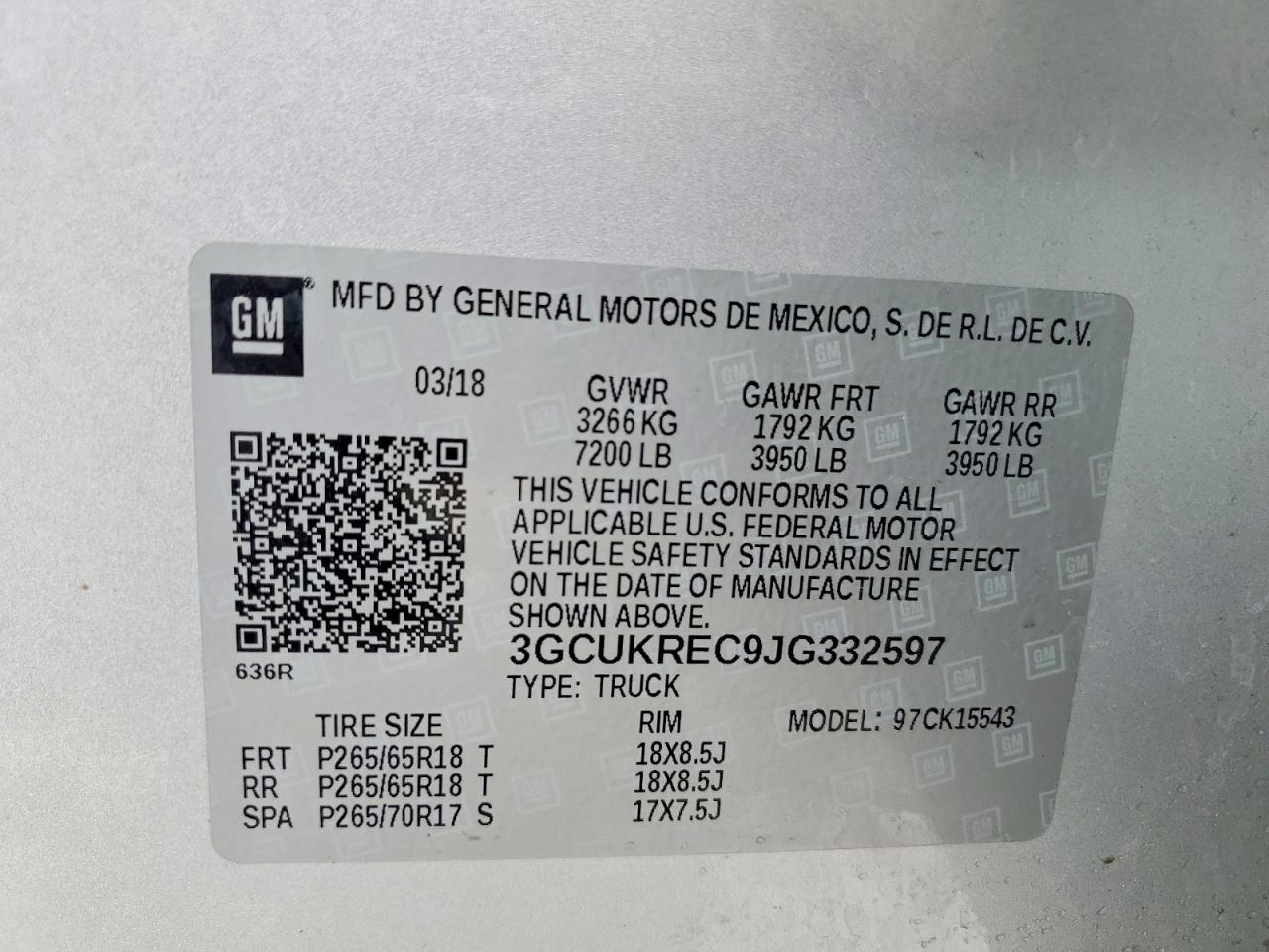 2018 Chevrolet Silverado K1500 lt