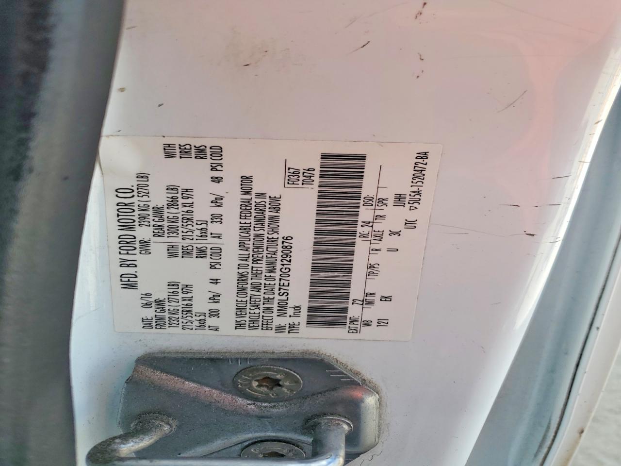 2016 Ford Transit Connect Utility / Service Van