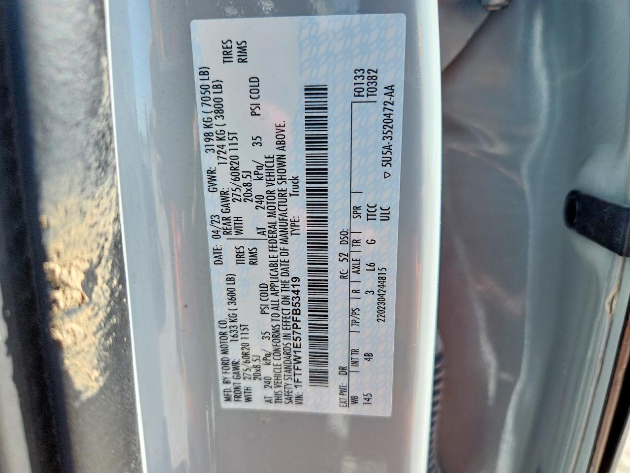 2023 Ford F150 Supercrew