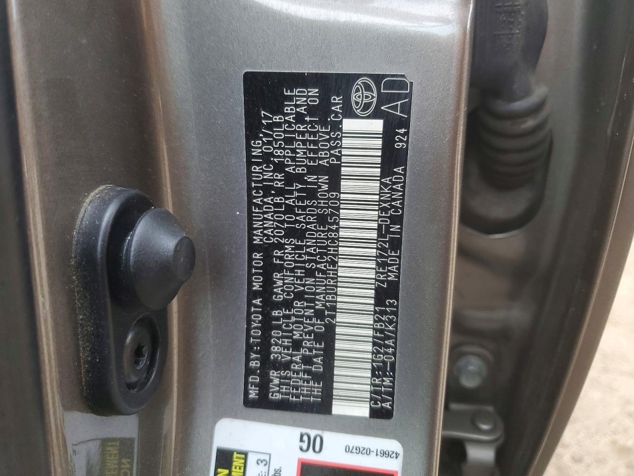 2017 Toyota Corolla l