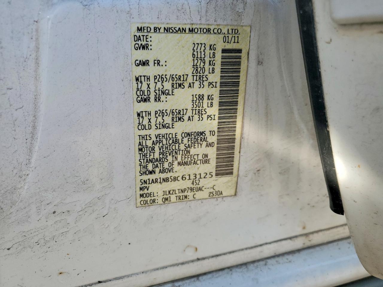 2011 Nissan Pathfinder s