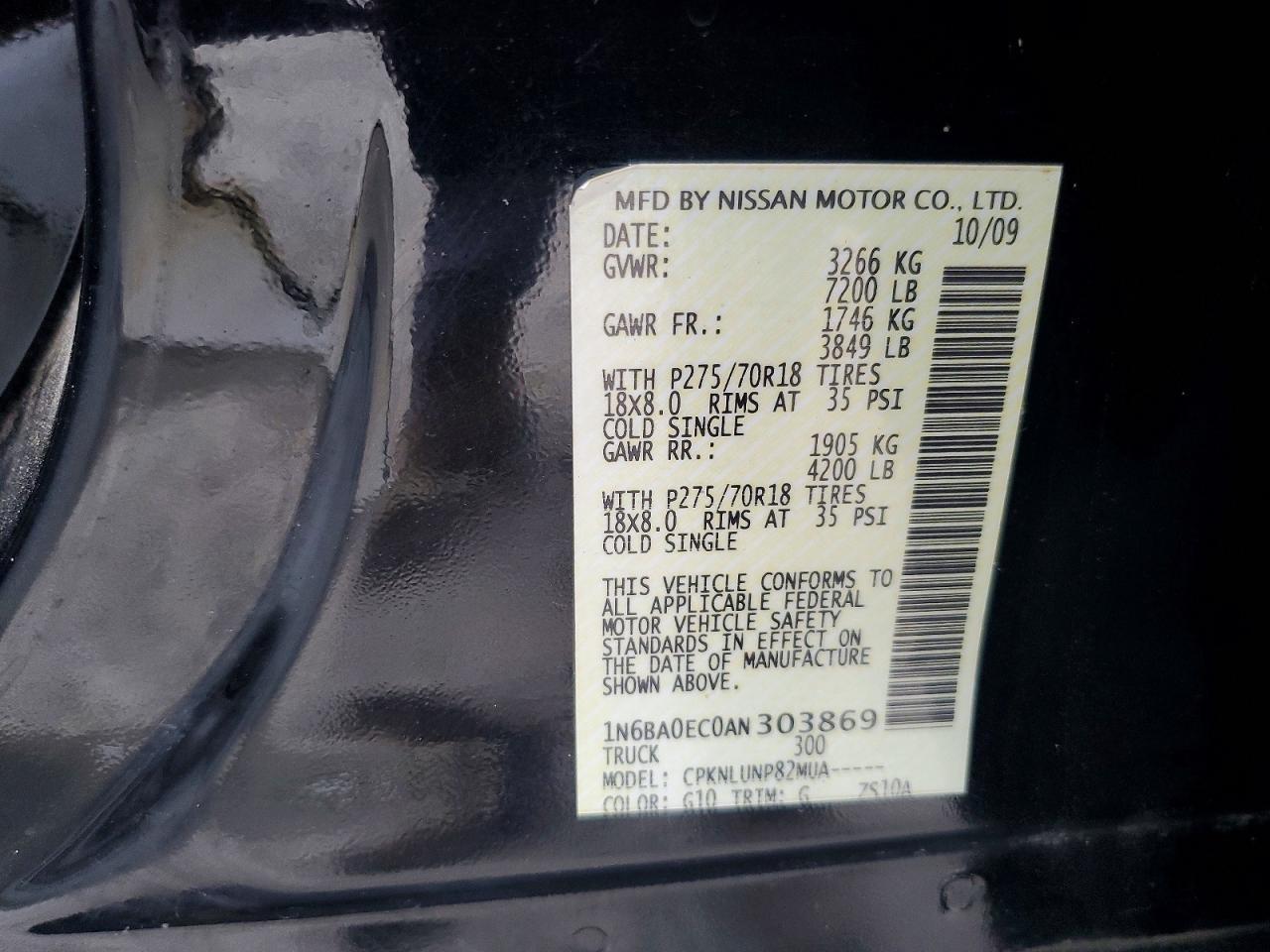 2010 Nissan Titan SE