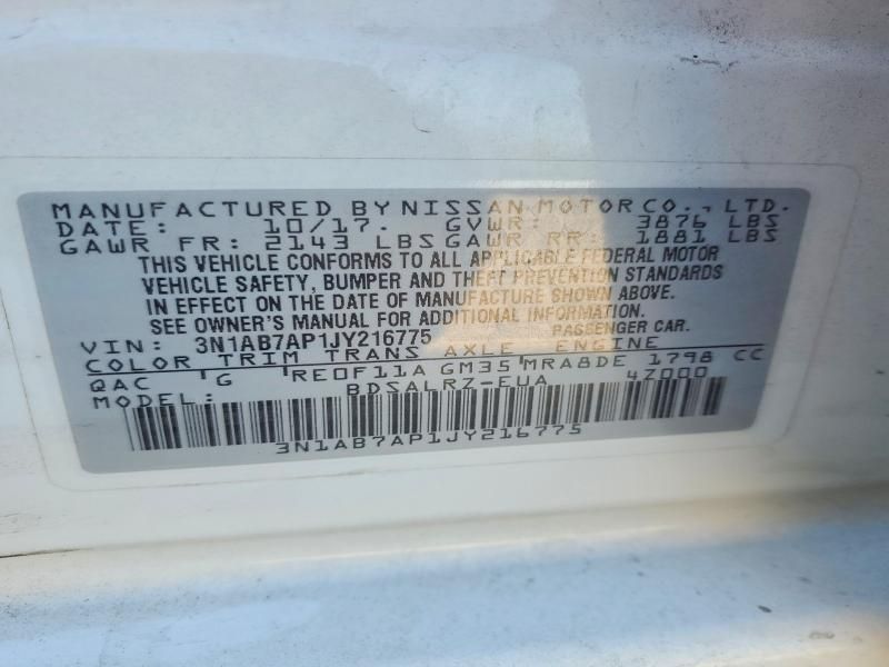 2018 Nissan Sentra s