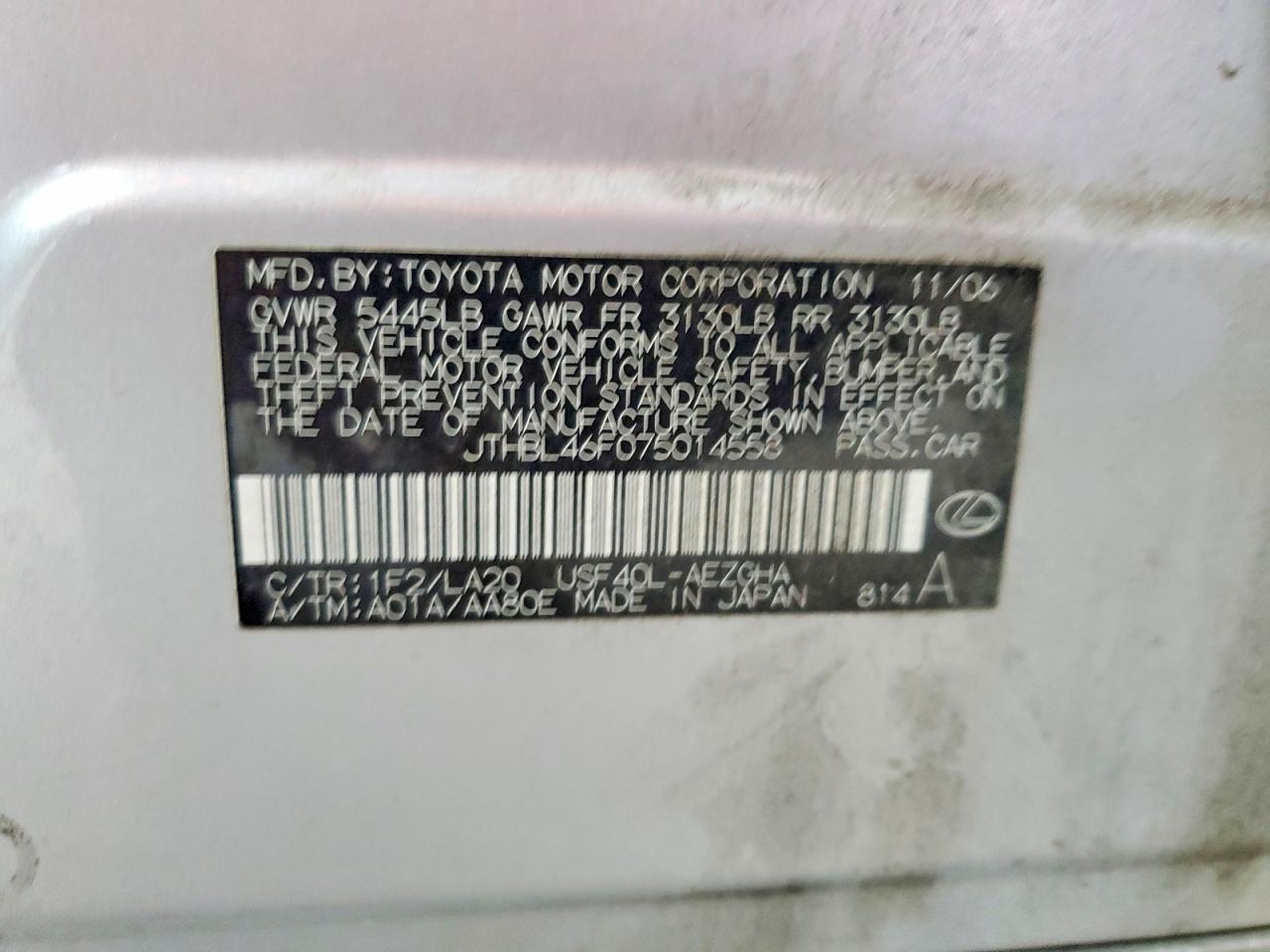 2007 Lexus Ls 460 Base
