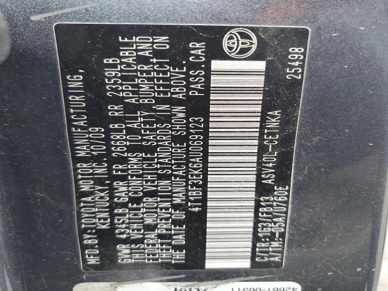 2010 Toyota Camry le