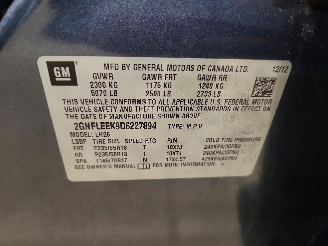 2013 Chevrolet Equinox lt