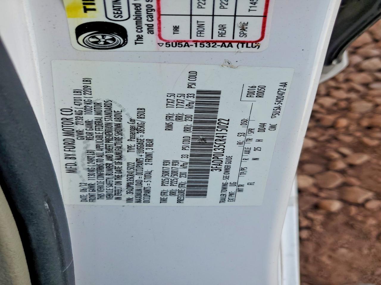 2012 Ford Fusion Hybrid