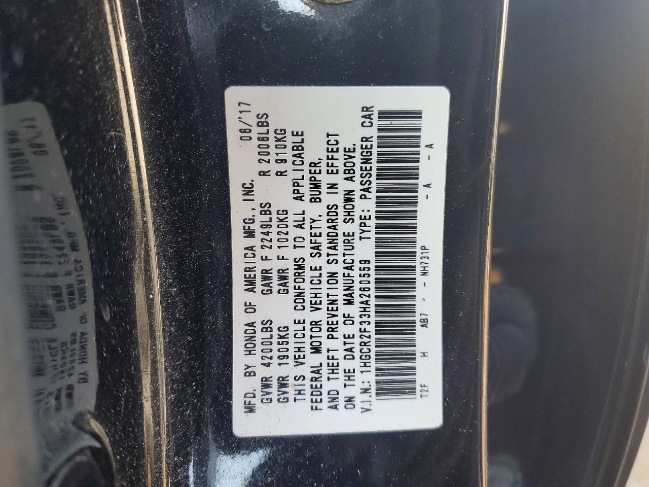 2017 Honda Accord lx