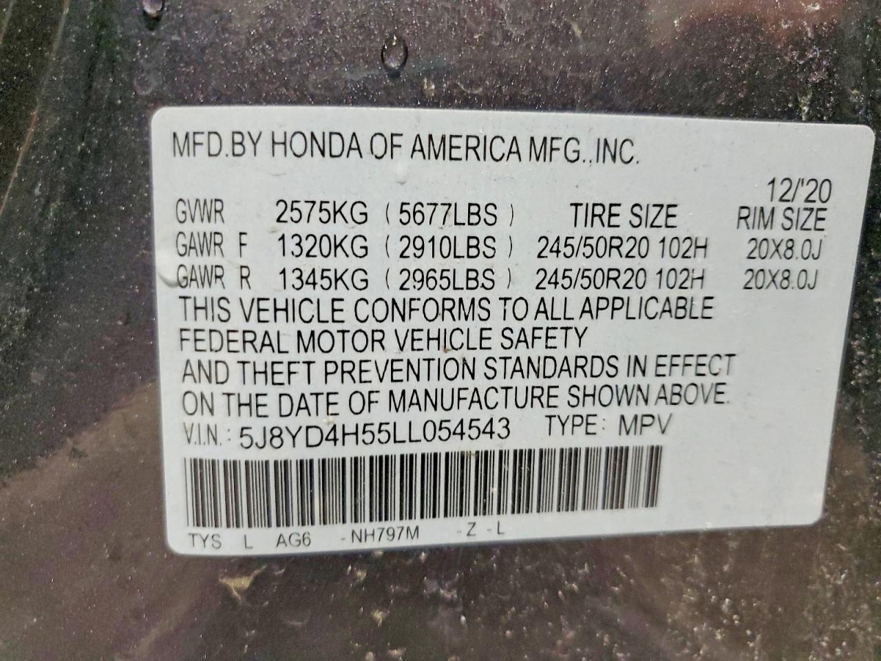 2020 Acura Mdx Technology