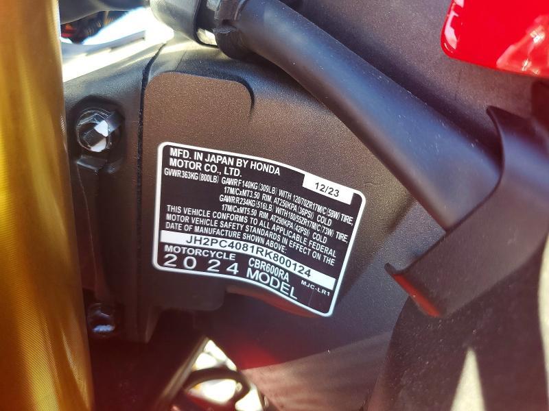 2024 Honda CBR600 RA