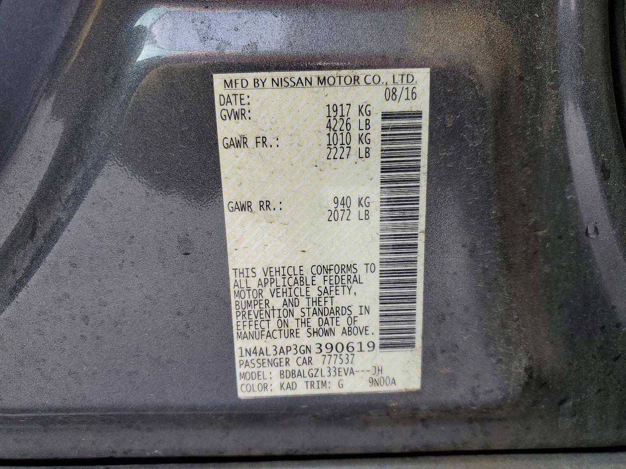 2016 Nissan Altima 2.5
