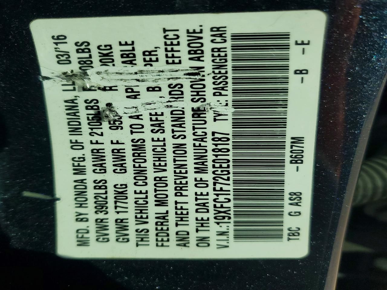 2016 Honda Civic exl