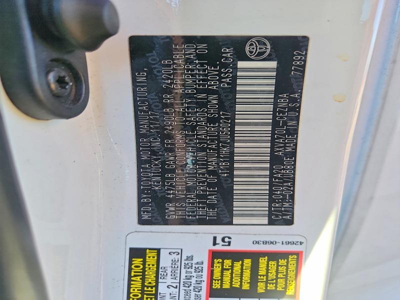 2018 Toyota Camry l