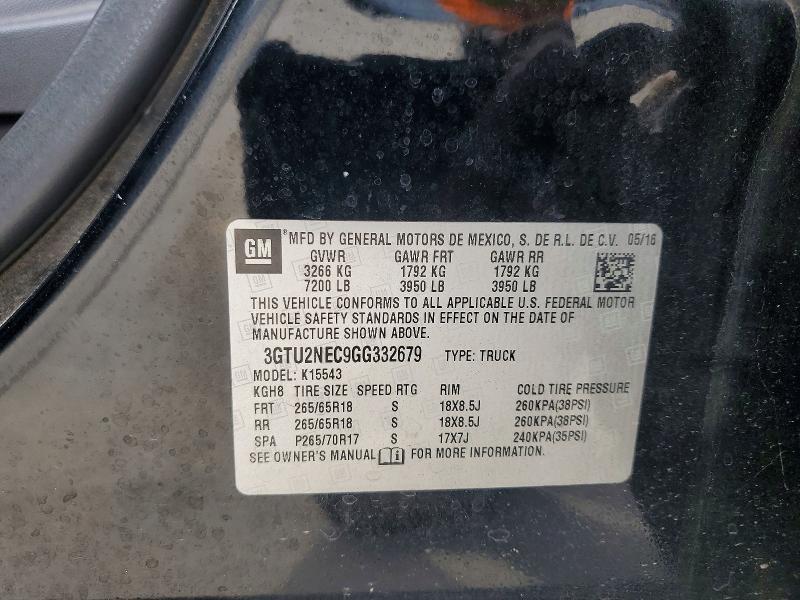 2016 GMC Sierra K1500 SLT