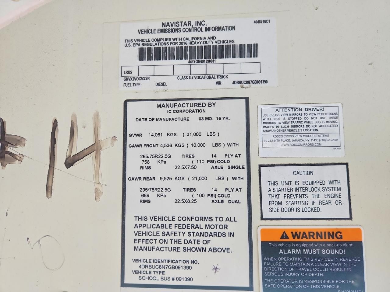 2016 Ic Corporation 3000 CE